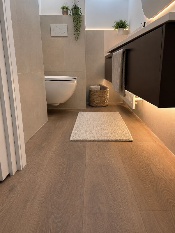 Foto reale di pavimento SPC colore yadan DECO DECKING CLAP 3D — casa reale della community Casa Match