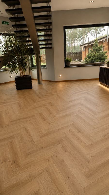 Foto reale di pavimento SPC colore ural FLOW SPINA — casa reale della community Casa Match