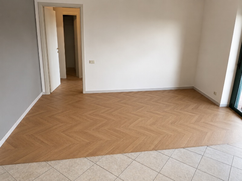 Foto reale di pavimento SPC colore gomma maculata Aspecta Spina — casa reale della community Casa Match